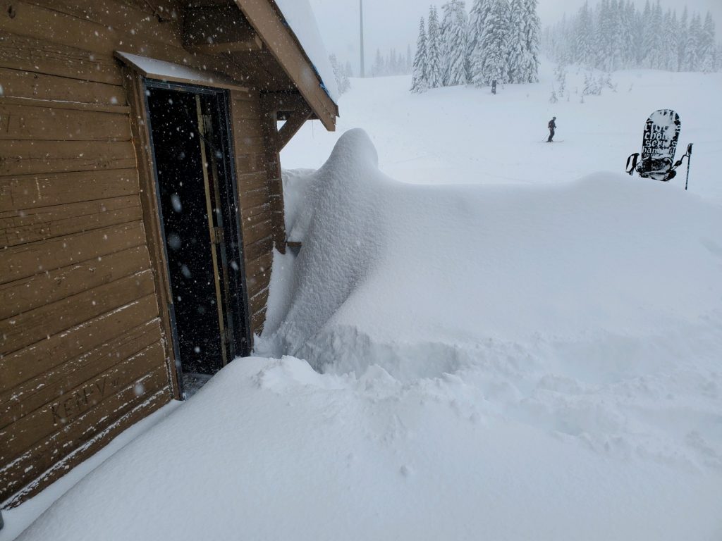 It's a good sign for skiing when we've got this much snow to dig out.